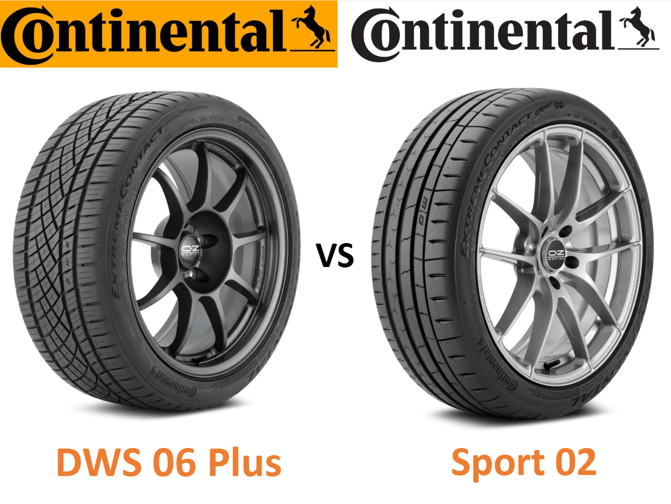 Continental ExtremeContact DWS 06 Plus vs Continental ExtremeContact Sport 02